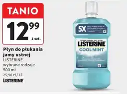 Intermarche Płyn do płukania jamy ustnej Listerine Cool Mint oferta