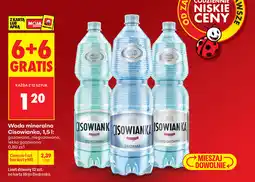 Biedronka Woda mineralna Cisowianka, 1.5 l (gazowana, niegazowana, lekko gazowana) oferta