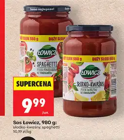 Biedronka Sos Łowicz, 980 g (słodko-kwaśny, spaghetti) oferta