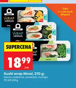 Biedronka Sushi wrap Mowi, 210g: łosoś z awokado, łosoś z mango oferta