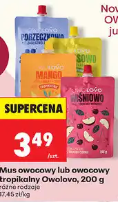 Biedronka Mus owocowy lub owocowy tropikalny Owolovo, 200 g, różne rodzaje oferta