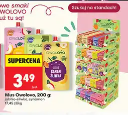 Biedronka Mus Owolovo, 200 g: jabłko-śliwka, cynamon oferta