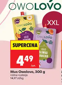 Biedronka Mus Owolovo, 300 g, różne rodzaje oferta