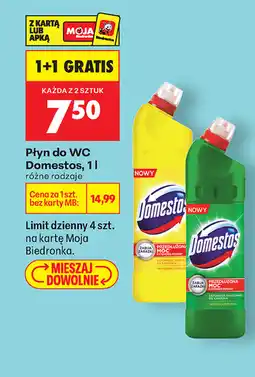 Biedronka Płyn do WC Domestos, 1L (różne rodzaje) oferta