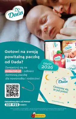 Biedronka Dada Powitalna Paczka (welcome pack) including various baby care products oferta