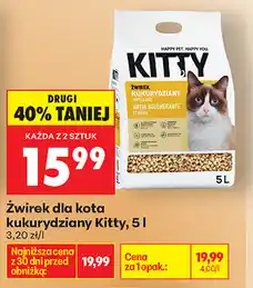 Biedronka Żwirek dla kota kukurydziany Kitty oferta