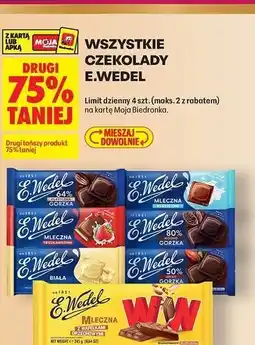 Biedronka Czekolada mleczna z wafelkami peanut butter E. Wedel Ww oferta