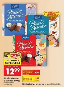 Biedronka Czekoladki czekoladowe E. Wedel Ptasie Mleczko oferta