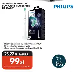Max Elektro Szczoteczka soniczna Philips Sonicare 1100 Series HX3641/11 oferta