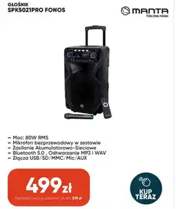 Max Elektro Manta Głośnik SPK5021PRO Fonos oferta