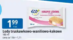 E.Leclerc Lody truskawkowo-waniliowo-kakawe ECO+ oferta