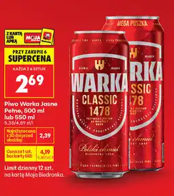 Biedronka Piwo Warka Jasne Pełne oferta