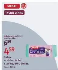 Rossmann Worki na śmieci z taśmą ściągająca 60 l Rubin Licht oferta