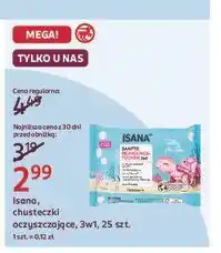 Rossmann Chusteczki oczyszczające do twarzy i oczu Isana oferta