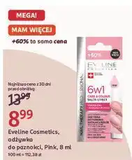 Rossmann Odżywka do paznokci 6w1 care&colour nadająca kolor shimmer pink Eveline Nail Therapy Professional oferta