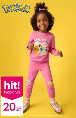 Pepco Spodnie dresowe dziewczęce Pokémon 100% bawełny oferta