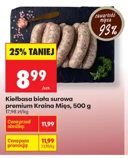 Biedronka Kraina Mięs Kiełbasa biała surowa oferta