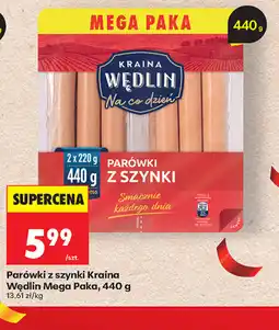 Biedronka Parówki z szynki Kraina Wędlin Mega Paka oferta