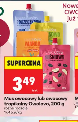 Biedronka Owolovo mus owocowy oferta