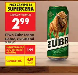 Biedronka Piwo Zubr Jasne Pełne oferta
