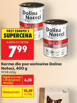 Biedronka Dolina Noteci karma dla psa wołowina oferta