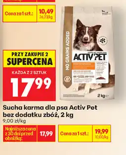 Biedronka Sucha karma dla psa Activ Pet oferta