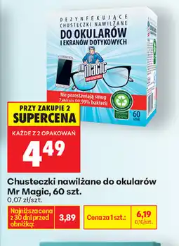 Biedronka Mr Magic chusteczki do okularów oferta