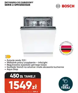 Max Elektro Bosch Zmywarka Serie 2 SMV25EX02E oferta