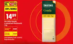 Biedronka Ser żółty Gouda w plastrach Światowid oferta