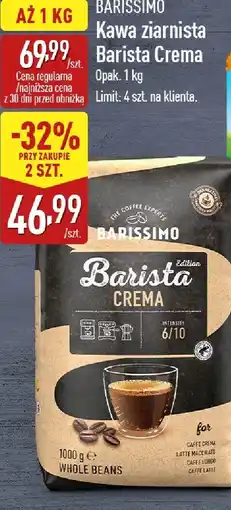 ALDI Kawa ziarnista Barista Crema oferta