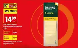 Biedronka Ser żółty Gouda w plastrach światowid , 1 kg oferta