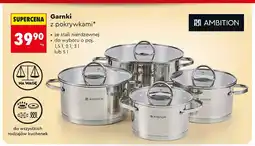 Biedronka Garnki nierdzewne z pokrywkami Ambition oferta