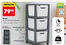 Biedronka Regał łazienkowy z szufladami 77 x 36.6 29.6 cm Rotho oferta