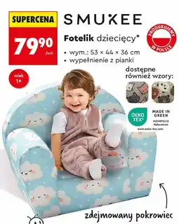 Biedronka Fotelik dziecięcy 44 x 53 36 cm Smukee Kids oferta
