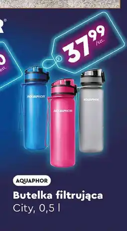 Biedronka Butelka filtrująca city 500 ml szara Aquaphor oferta