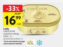 Intermarche Lody JAK DAWNIEJ wybrane rodzaje oferta