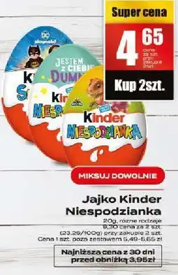 Supeco Jajko Kinder Niespodzianka oferta