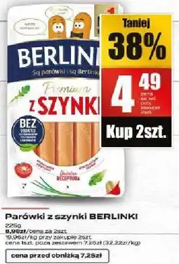 Supeco Parówki z szynki BERLINKI oferta