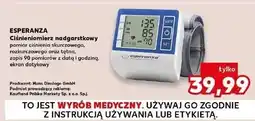 Kaufland Ciśnieniomierz na nadgarstek Esperanza oferta