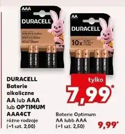 Kaufland Baterie aaa Duracell Optimum oferta