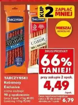 Kaufland Kabanosy 100% z kurczaka Tarczyński Exclusive oferta