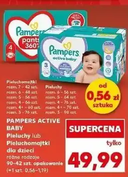 Kaufland Pieluchy dla dzieci 3 midi Pampers Active Baby oferta