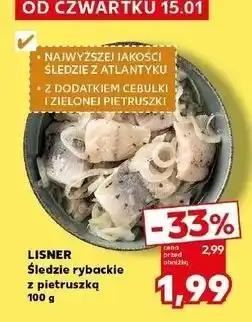 Kaufland Filety śledziowe rybackie krojone z pietruszką Lisner oferta