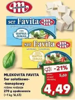 Kaufland Ser sałatkowo-kanapkowy 12 % Mlekovita Favita oferta