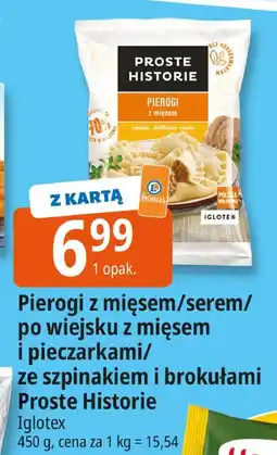 E.Leclerc Pierogi z mięsem/serem/po wiejsku z mięsem i pieczarkami/ze szpinakiem i brokułami oferta