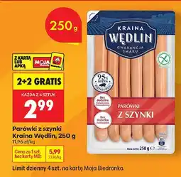 Biedronka Parówki z szynki Kraina Wędlin oferta