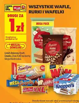 Biedronka Wszystkie wafle, rurki i wafelki oferta