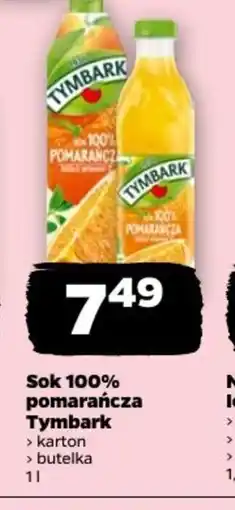 Netto Tymbark Sok 100% pomarańcza oferta