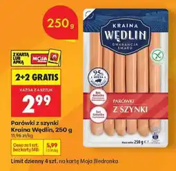 Biedronka Parówki z szynki Kraina Wędlin , 250 g oferta