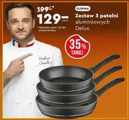 Biedronka Zestaw 3 patelni aluminiowych Delux oferta